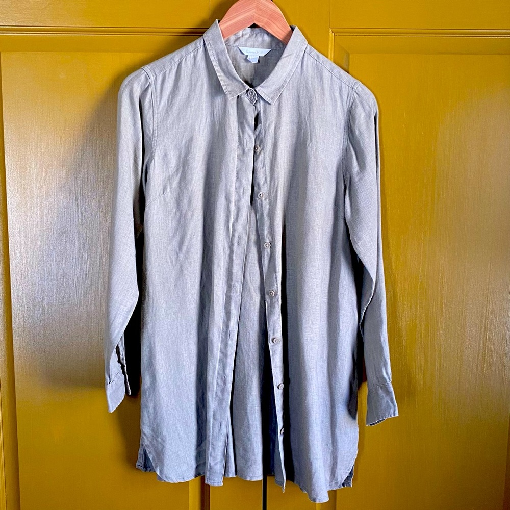 Garnet Hill Easy Linen Tunic in Beige — Size XS — VGUC — NO LONGER AVAILABLE